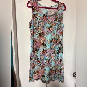 Blue Sky Floral Print Dress